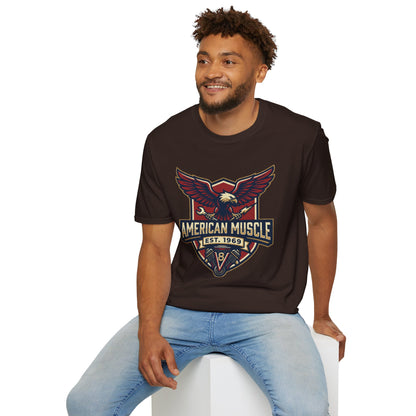 American Muscle Eagle T-Shirt — Vintage V8 Car Lover Tee