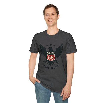American Route 66 Eagle T-Shirt — Made in USA Vintage Roadtrip Tee
