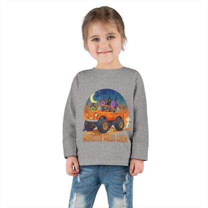 Monster Mash Toddler Long Sleeve Tee | Playful Halloween Shirt, Cute Kids Top, Fun Costume Shirt, Toddler Gift, Seasonal T-Shirt