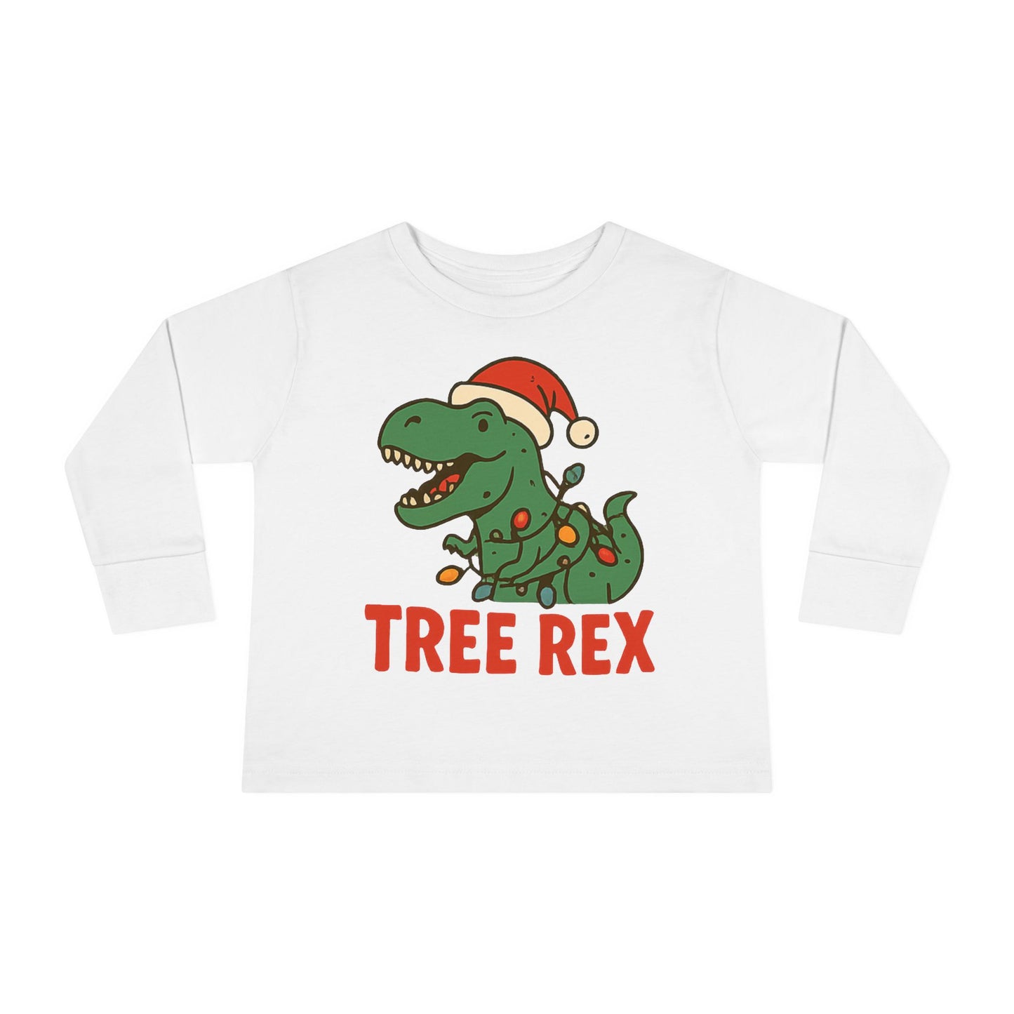 Holiday "Tree Rex" Christmas Toddler Long Sleeve Tee