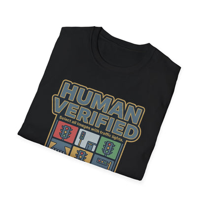 Human Verified T-Shirt — "I Am Not a Robot" CAPTCHA Graphic Tee
