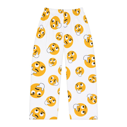 Thinking Face Emoji Pajama Pants — Novelty Men's Sleepwear
