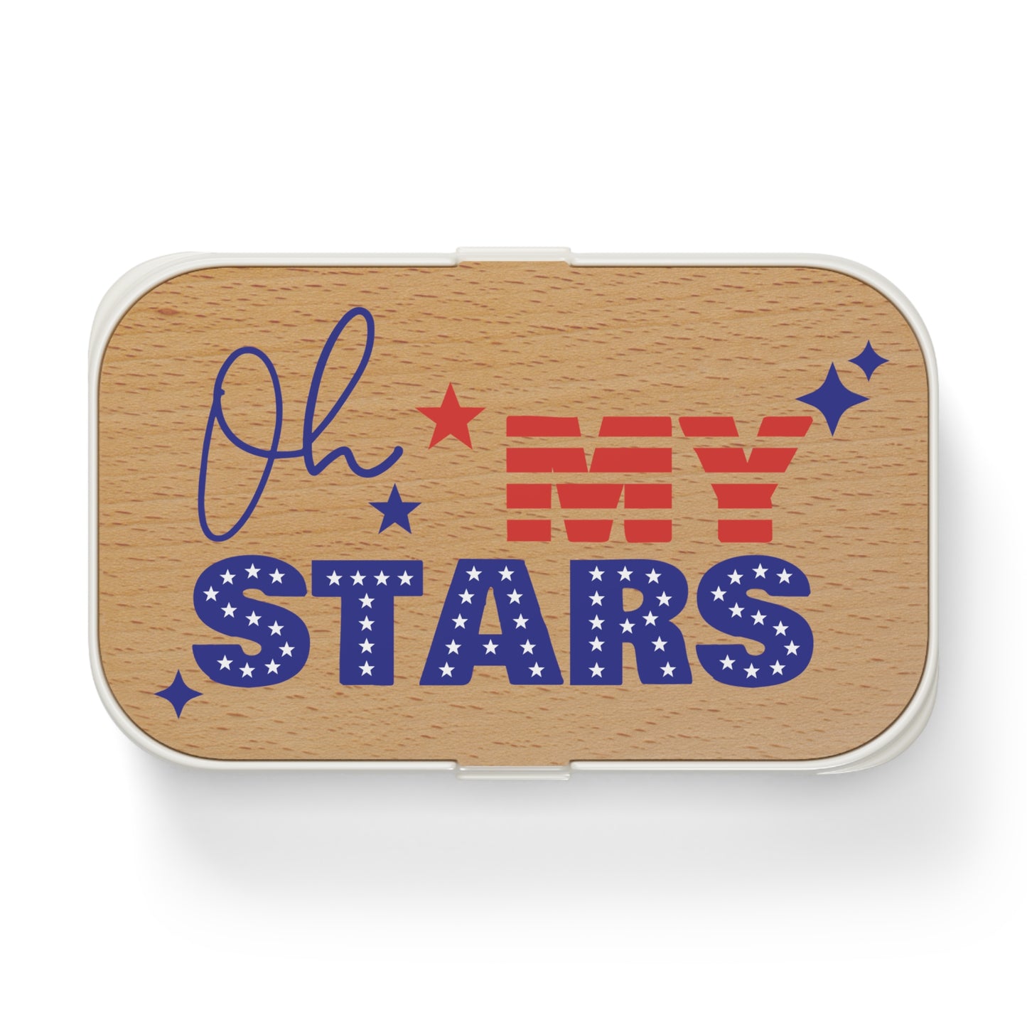 Patriotic Bento Lunch Box - "Oh My Stars" Design