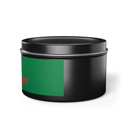 Merry & Bright Christmas eco-friendly Tin Candle — Holiday Scented Soy Candle- the give back candle collection