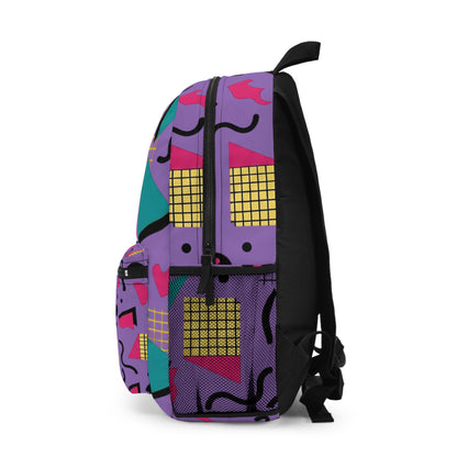 Backpack - Retro 80s Memphis Pattern  — Purple Geometric School Bag