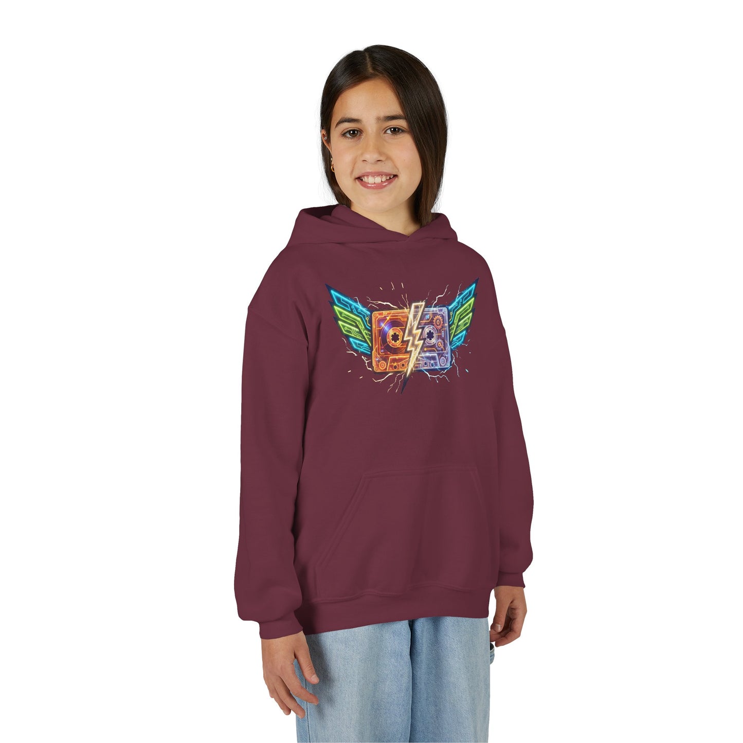 Youth Retro Cassette Wings Hoodie