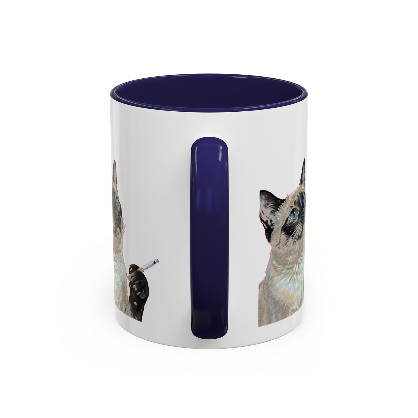 Happy and Dazzling Smoking Cat Accent Coffee Mug — 11/15oz (free shipping)