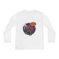 Youth boys Long Sleeve Graphic Tee, Fun Kids Shirt, Halloween Costume Top, Creative Gift for Boys, Unique Kids Fashion