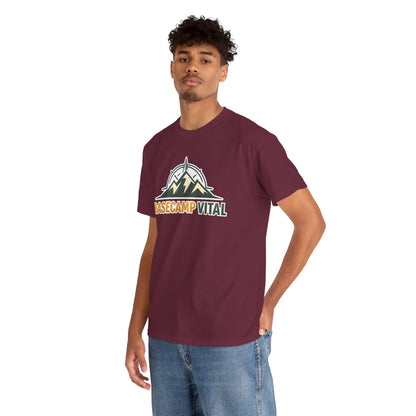 Base Camp Vital Mountain Compass Crewneck T-Shirt | Outdoor Hiking Graphic Tee | Midweight Cotton Trail Shirt (free shipping)