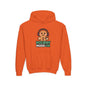 Youth Hoodie — 'Holiday Mode On' Gingerbread Headphone Christmas Sweatshirt