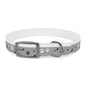 Grey Paw Print Dog Collar — Cute Bone & Paw Design, Durable Adjustable Pet Collar
