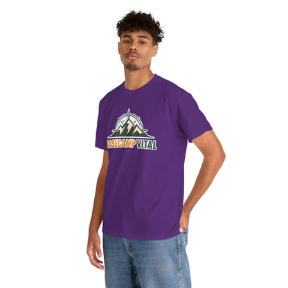 Base Camp Vital Mountain Compass Crewneck T-Shirt | Outdoor Hiking Graphic Tee | Midweight Cotton Trail Shirt (free shipping)