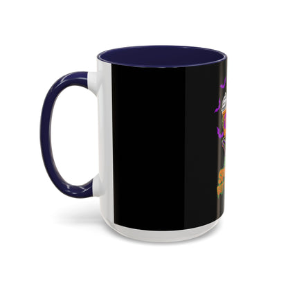 Spooky Skeleton Coffee Mug, Halloween Gift, Caffeinated Mug, Gothic Cup, Unique Drinkware, Perfect for Fall Celebrations