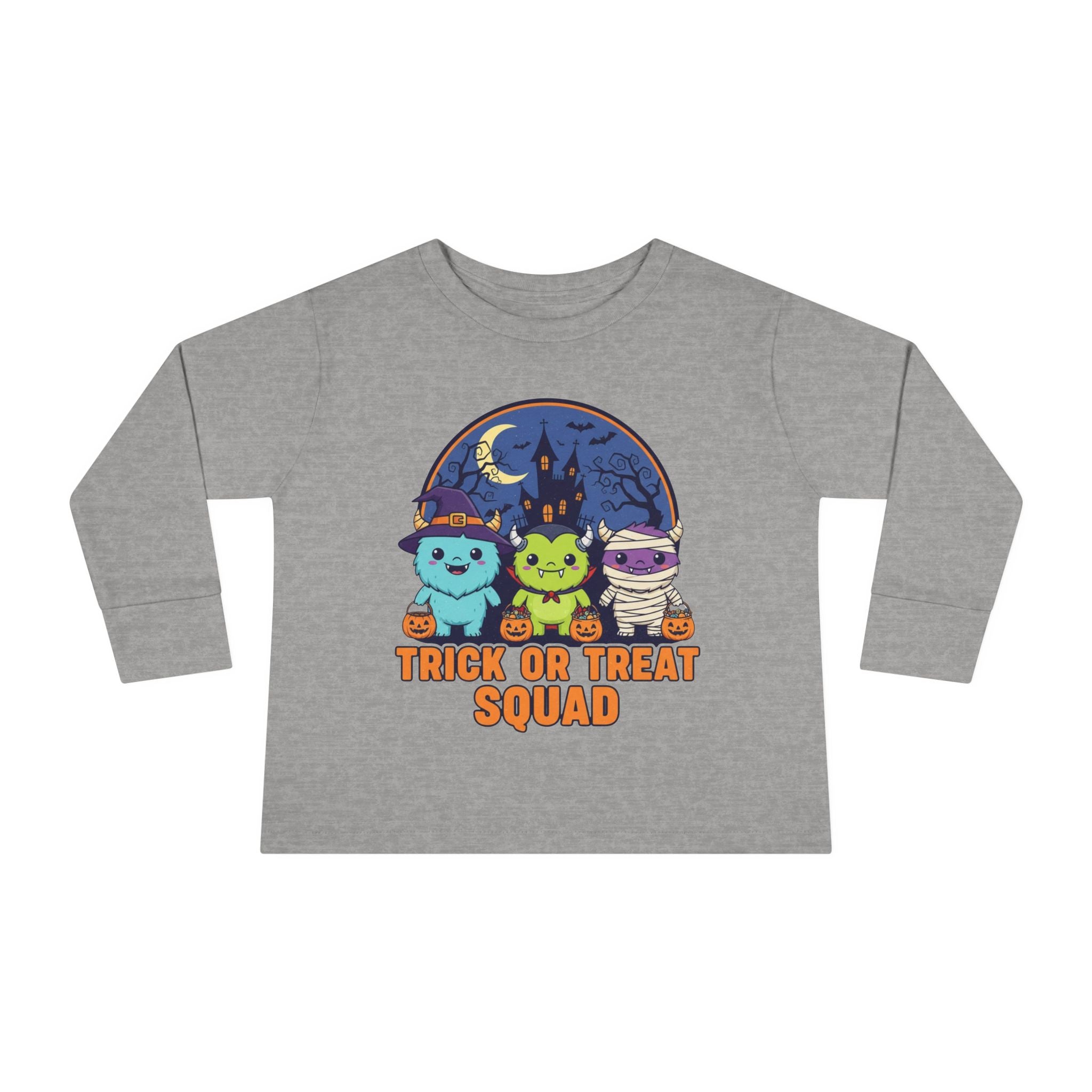 Toddler Halloween Long Sleeve Tee - Trick or Treat Squad, Cute Kids Shirt, Halloween Costume Tee, Toddler Fall Apparel, Kids Halloween [...]