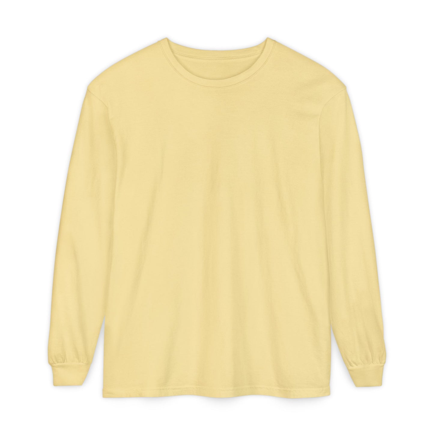 Women’s butter yellow Long Sleeve T-Shirt - Soft, Garment-Dyed Casual Wear