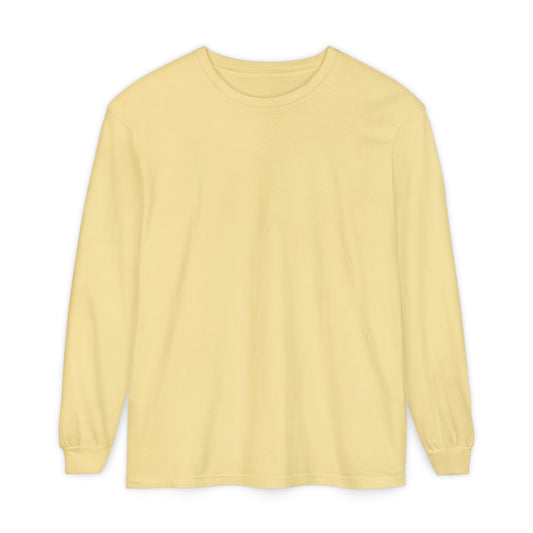 Women’s butter yellow Long Sleeve T-Shirt - Soft, Garment-Dyed Casual Wear