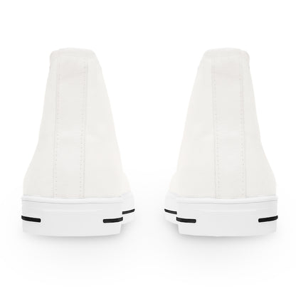 Classic White High-Top Sneakers – Women's Casual Canvas Shoes