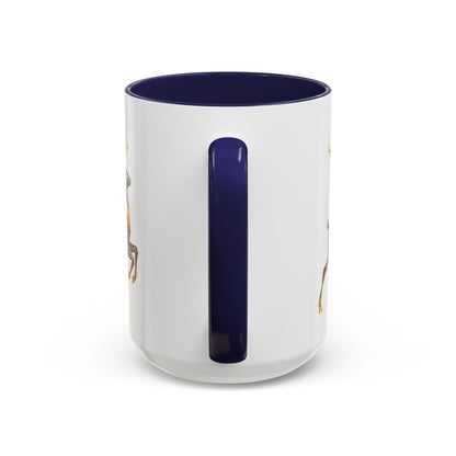 Geometric Rainbow Reindeer Accent Coffee Mug (11/15 oz)