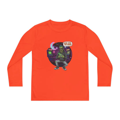Youth girls Long Sleeve Tee, Gamer Shirt, Kids Graphic Tee, Halloween Costume Top, Fun Kids Apparel, Birthday Gift for Boys