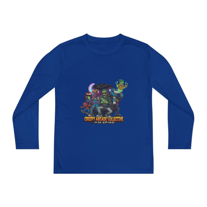 Youth boys Creepy Arcade Collecting Youth Long Sleeve Tee, Kids Gamer Shirt, Halloween Costume, Teen Casual Wear, Fantasy T-Shirt