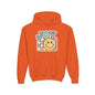 Girls Youth Hoodie – Retro 'JOY' Smiley Graphic Kids Sweatshirt