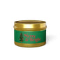 Merry & Bright Christmas eco-friendly Tin Candle — Holiday Scented Soy Candle- the give back candle collection