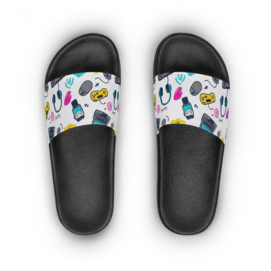 Women's Slide Sandals Tech & Gadget Doodles / Digital Whimsy