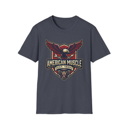American Muscle Eagle T-Shirt — Vintage V8 Car Lover Tee