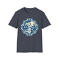 Vintage Blue Rococo Smartphone Toile -  T-Shirt