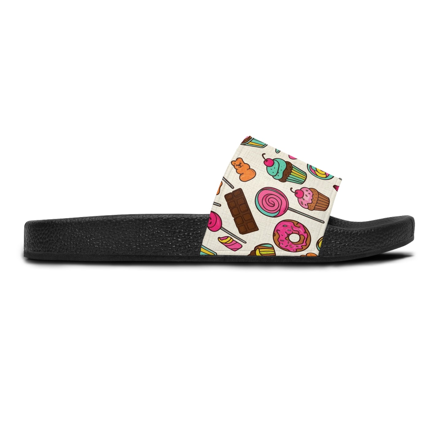 Women's Slide Sandals Sweet Treats & Dessert Doodles / Candy Land