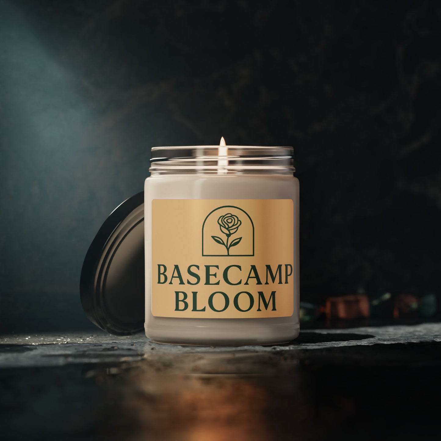 Basecamp Bloom Scented Soy Candle — 9oz Floral Aromatherapy Jar