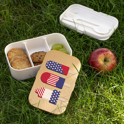 Stars and Stripes Bento Lunch Box for Patriotic Snacks