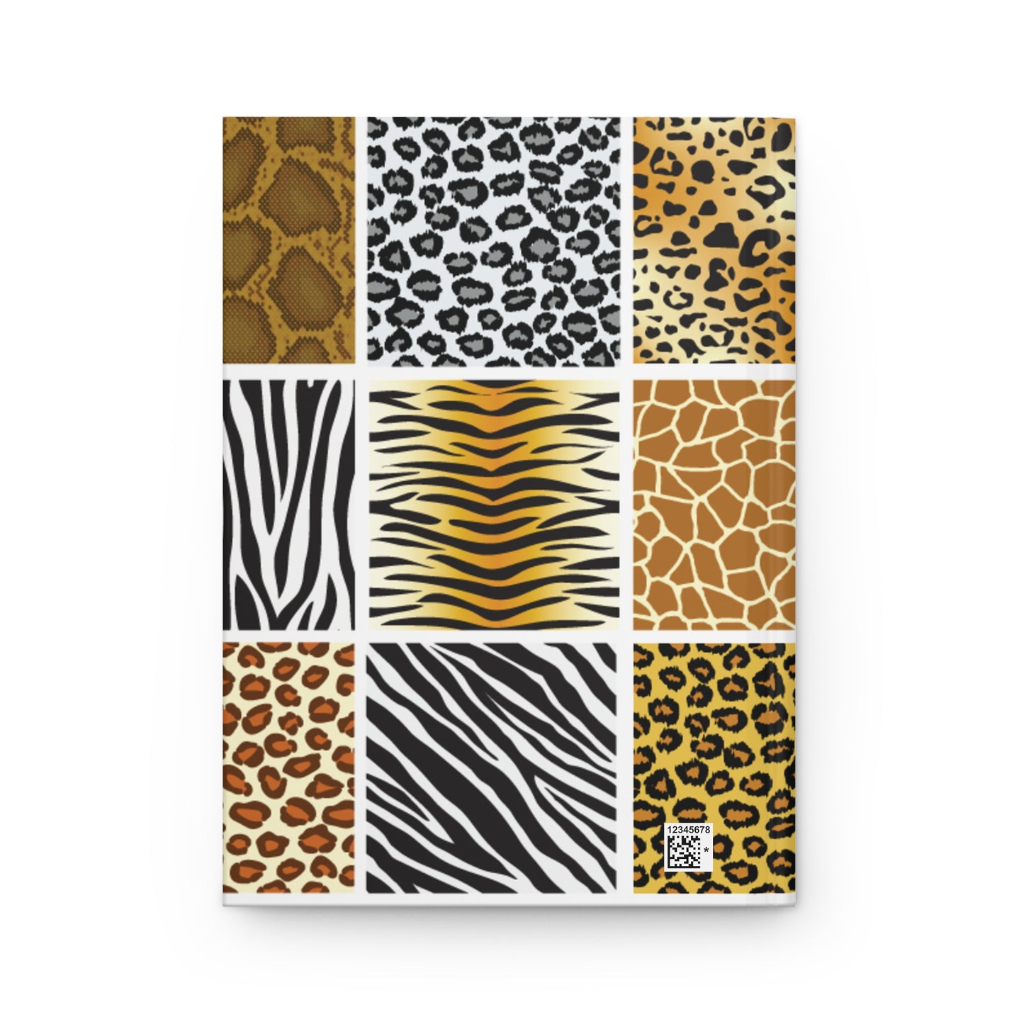 Animal Print Patchwork Hardcover Journal — Leopard, Zebra & Giraffe Notebook