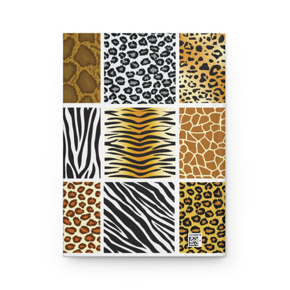 Animal Print Patchwork Hardcover Journal — Leopard, Zebra & Giraffe Notebook