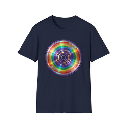 Retro Rainbow CD- Vinyl Record T-Shirt