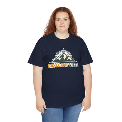 Base Camp Vital Mountain Compass Crewneck T-Shirt | Outdoor Hiking Graphic Tee | Midweight Cotton Trail Shirt (free shipping)