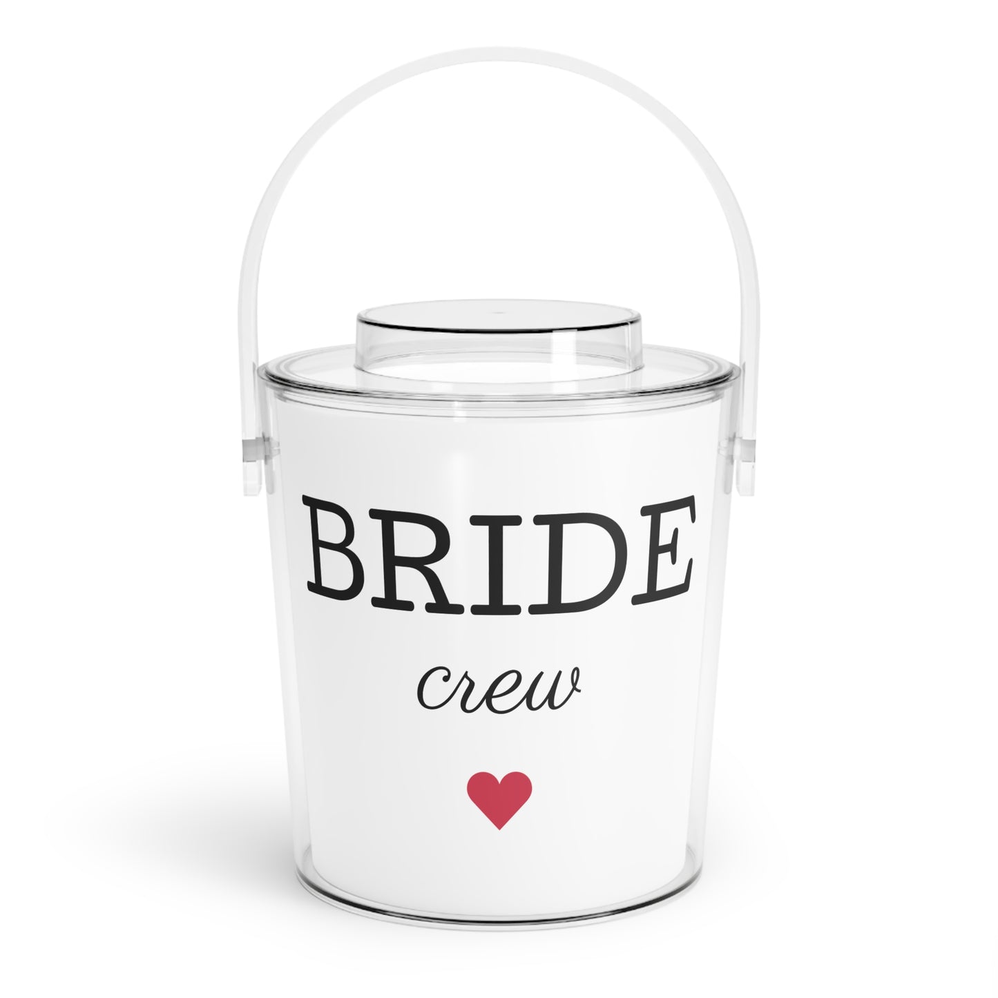 Bride Crew Ice Bucket with Tongs – Bachelorette Party Champagne Cooler