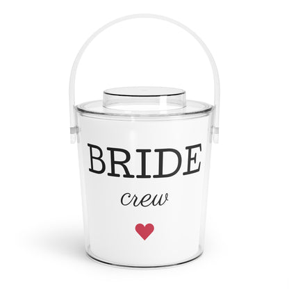 Bride Crew Ice Bucket with Tongs – Bachelorette Party Champagne Cooler