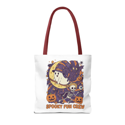 Spooky Fun Crew Halloween Tote Bag, Trick or Treat Bag, Haunted House Accessory, Fall Gift, Party Favor