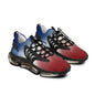 Gradient Red White & Blue Men's Mesh Sneakers — Breathable Athletic Runner Shoes (free shipping)