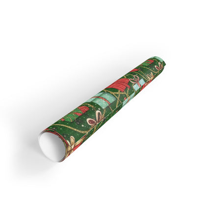 Holiday Gift Wrapping Paper Roll - Festive Presents Design
