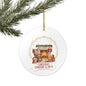 Ceramic Ornament — "Christmas Comfort & Joy" Fireplace Holiday Decoration