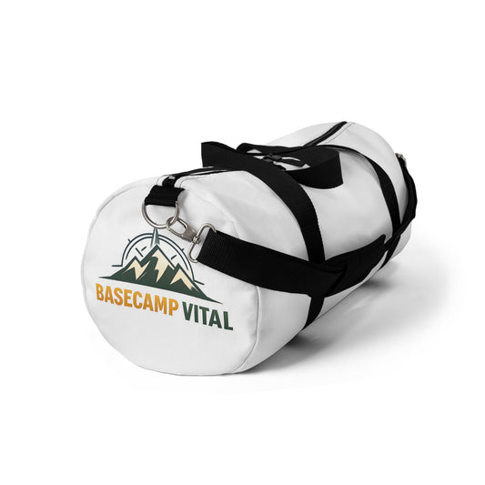 Base Camp Vital Classic White Duffel Bag — Lightweight Travel & Gym Overnight Bag hiking bag - (free shipping)