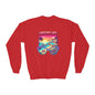 Girls Youth Crewneck Sweatshirt - "Dream Life" Tropical Sunset Graphic