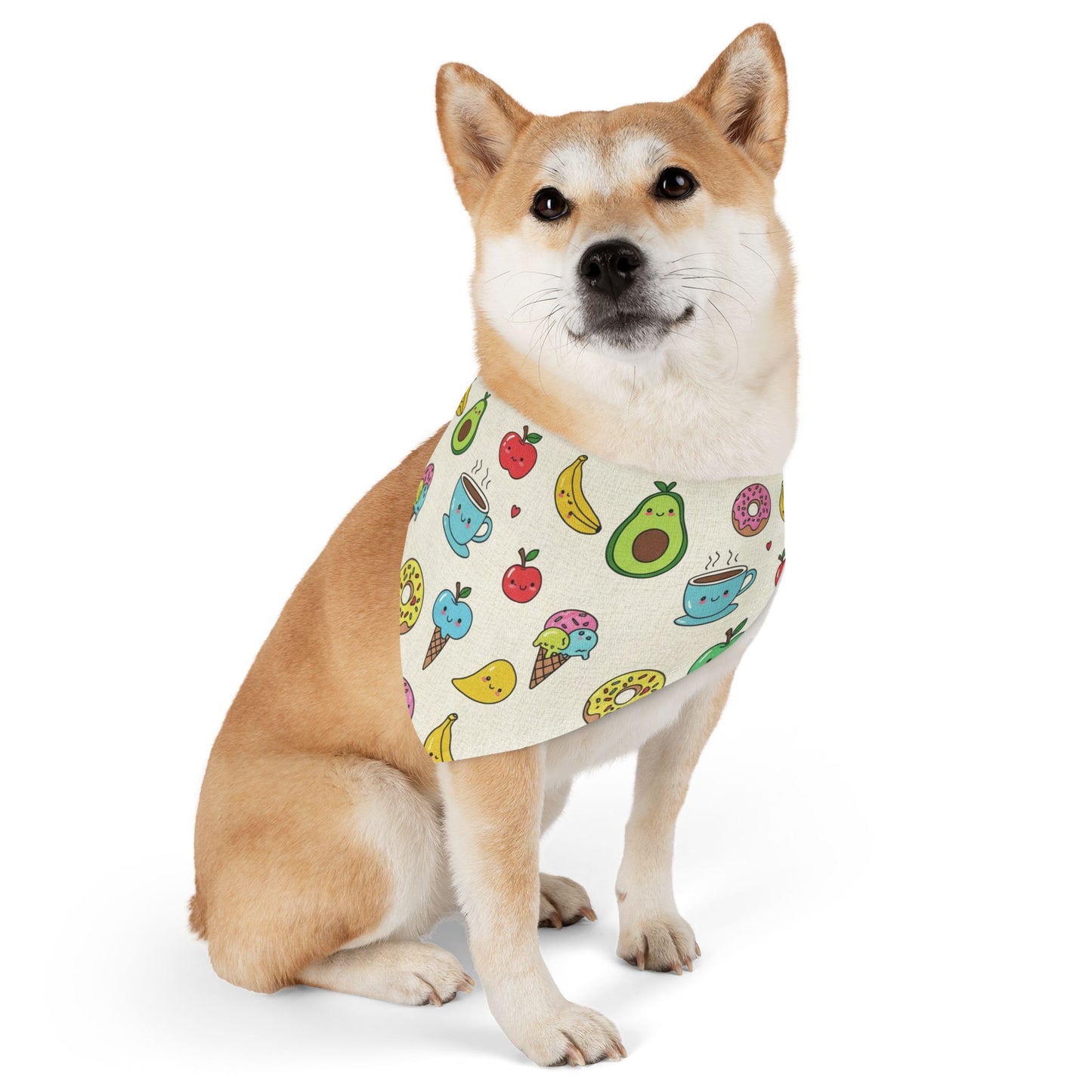 Colorful Fruit & Dessert Pet Bandana Collar