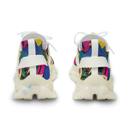 Men's Mesh Sneakers — Retro Pop Art Face Pattern Athletic Shoes (free shipping)