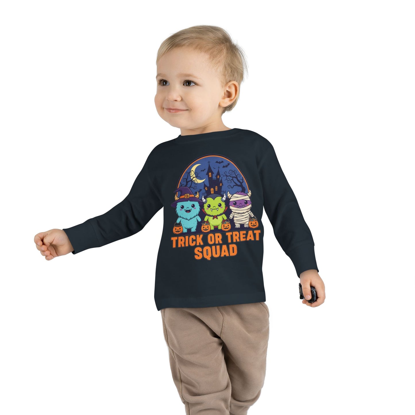 Toddler Halloween Long Sleeve Tee - Trick or Treat Squad, Cute Kids Shirt, Halloween Costume Tee, Toddler Fall Apparel, Kids Halloween [...]
