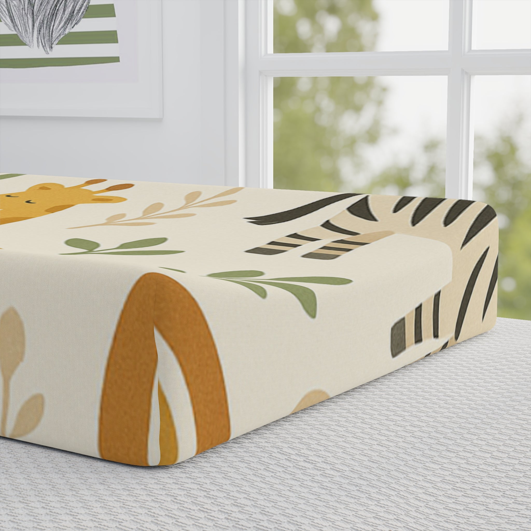 Safari Jungle Baby Changing Pad Cover - Cute Animal Print