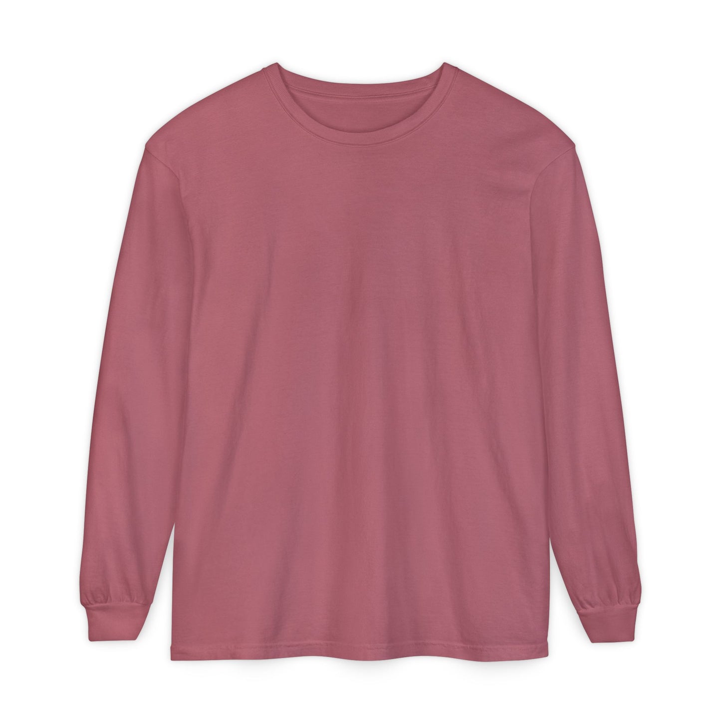 Women’s crimson, light pink Garment-Dyed Long Sleeve T-Shirt - Cozy Style for All Occasions