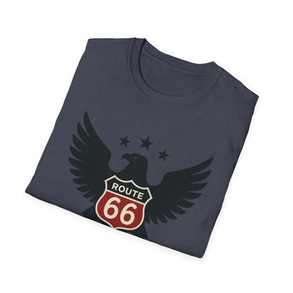 American Route 66 Eagle T-Shirt — Made in USA Vintage Roadtrip Tee